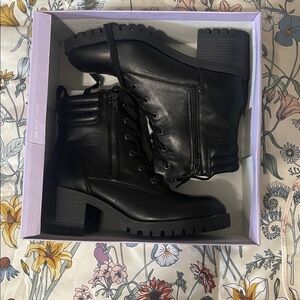 Black Leather Ankle Boots